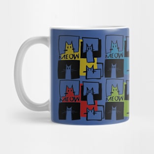 Cubist cats design Mug